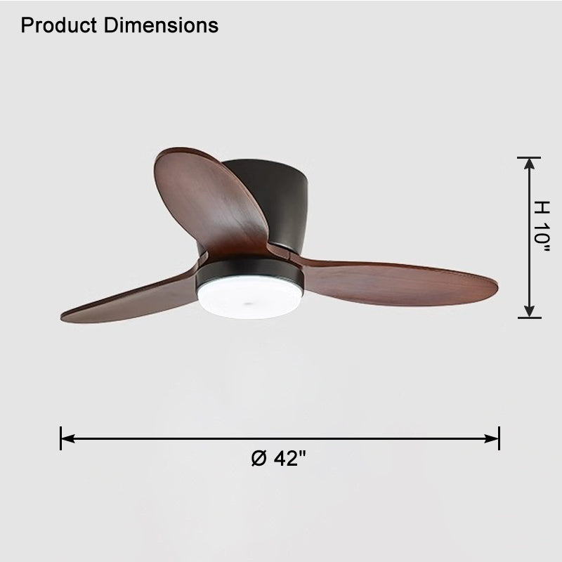 WOMO Mid Century Modern Hugger Deckenventilatorlampe-WM5115