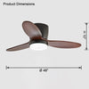 WOMO Mid Century Modern Hugger Deckenventilatorlampe-WM5115 thumbnail