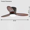 WOMO Mid Century Modern Hugger Deckenventilatorlampe-WM5115 thumbnail