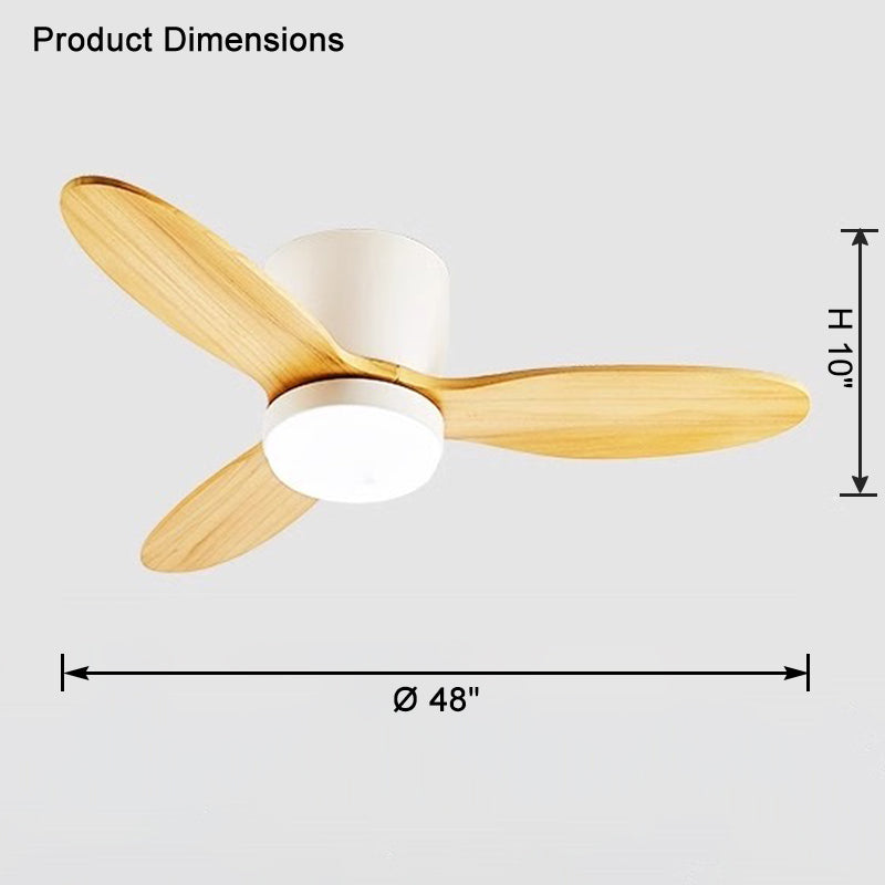 WOMO Mid Century Modern Hugger Deckenventilatorlampe-WM5115