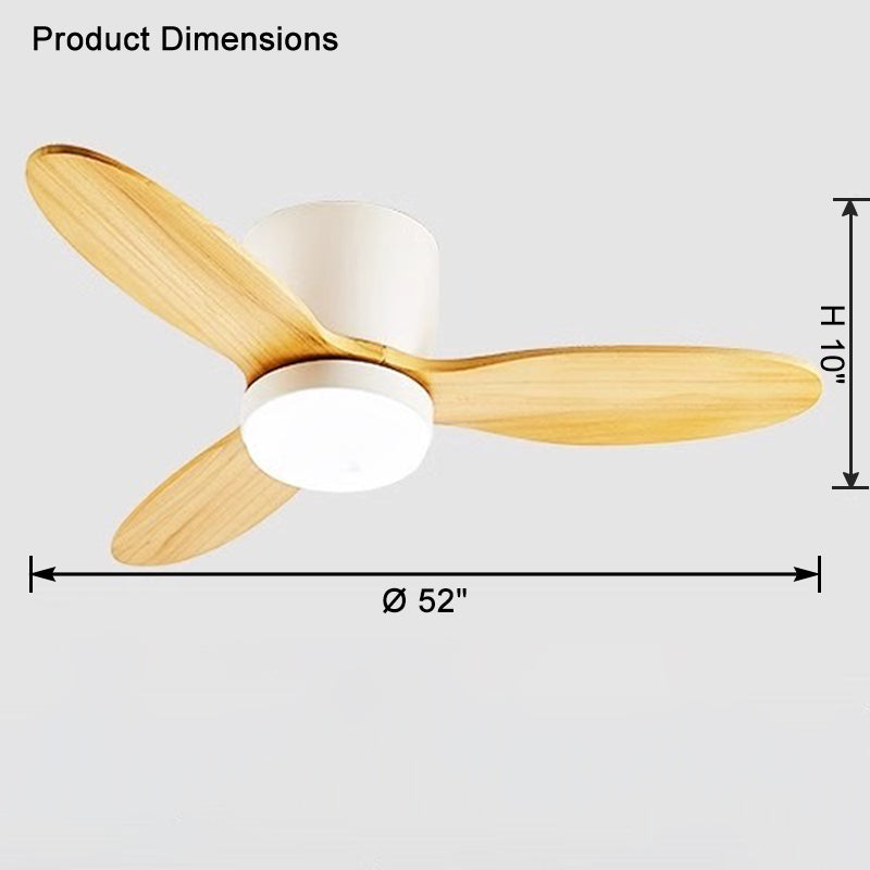 WOMO Mid Century Modern Hugger Deckenventilatorlampe-WM5115