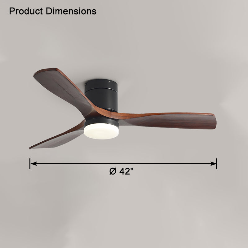 WOMO 3-Blatt-Holzflügel-Deckenventilatorlampe WM5116