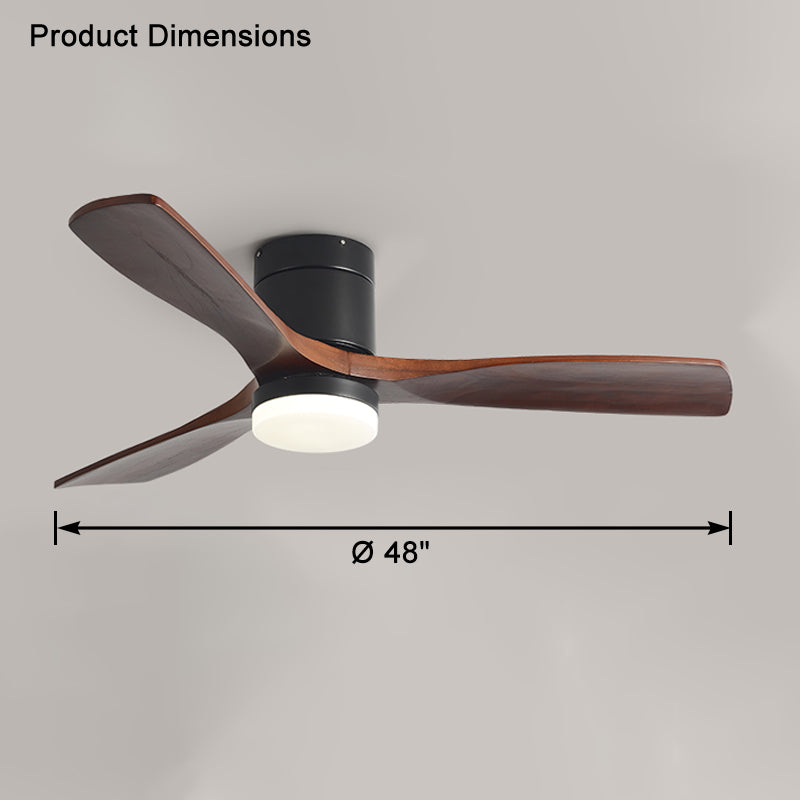 WOMO 3-Blatt-Holzflügel-Deckenventilatorlampe WM5116