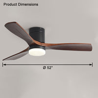WOMO 3-Blade Wooden Fan Ceiling Light WM5116