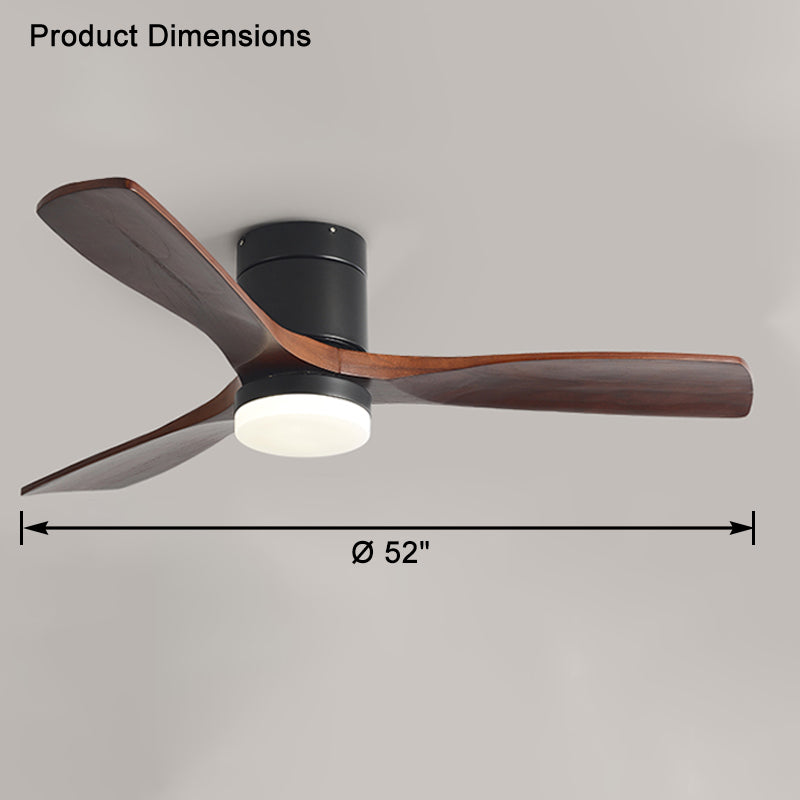 WOMO 3-Blatt-Holzflügel-Deckenventilatorlampe WM5116