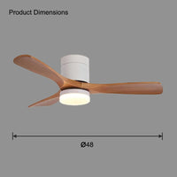 WOMO 3-Blade Wooden Fan Ceiling Light WM5116