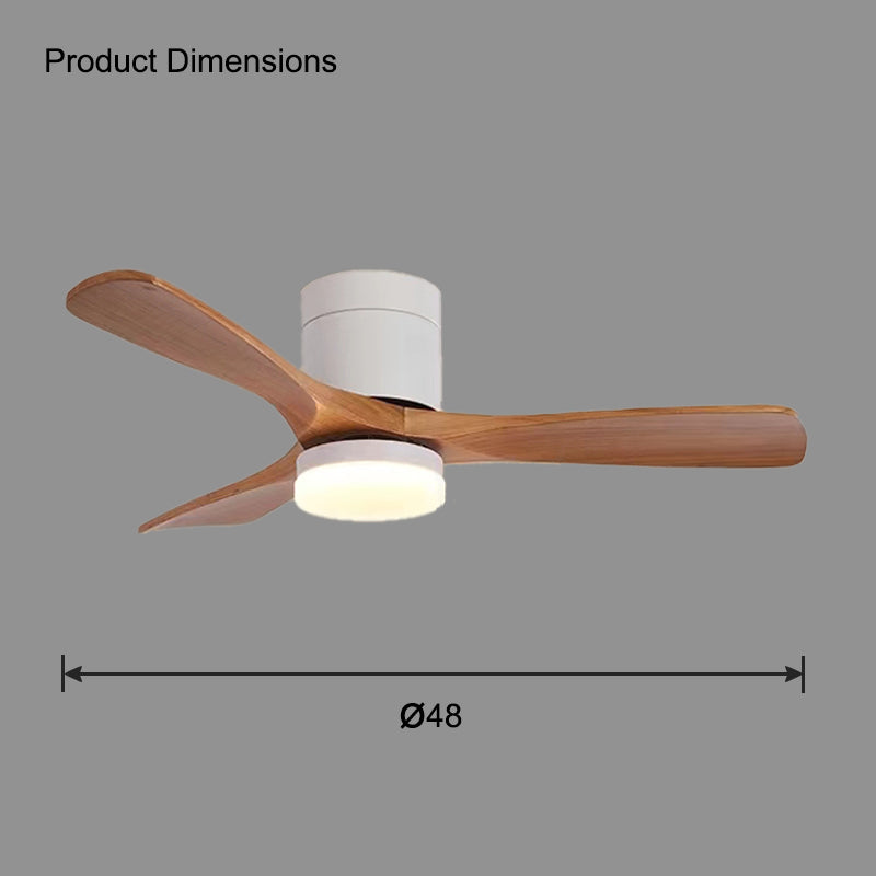 WOMO 3-Blatt-Holzflügel-Deckenventilatorlampe WM5116