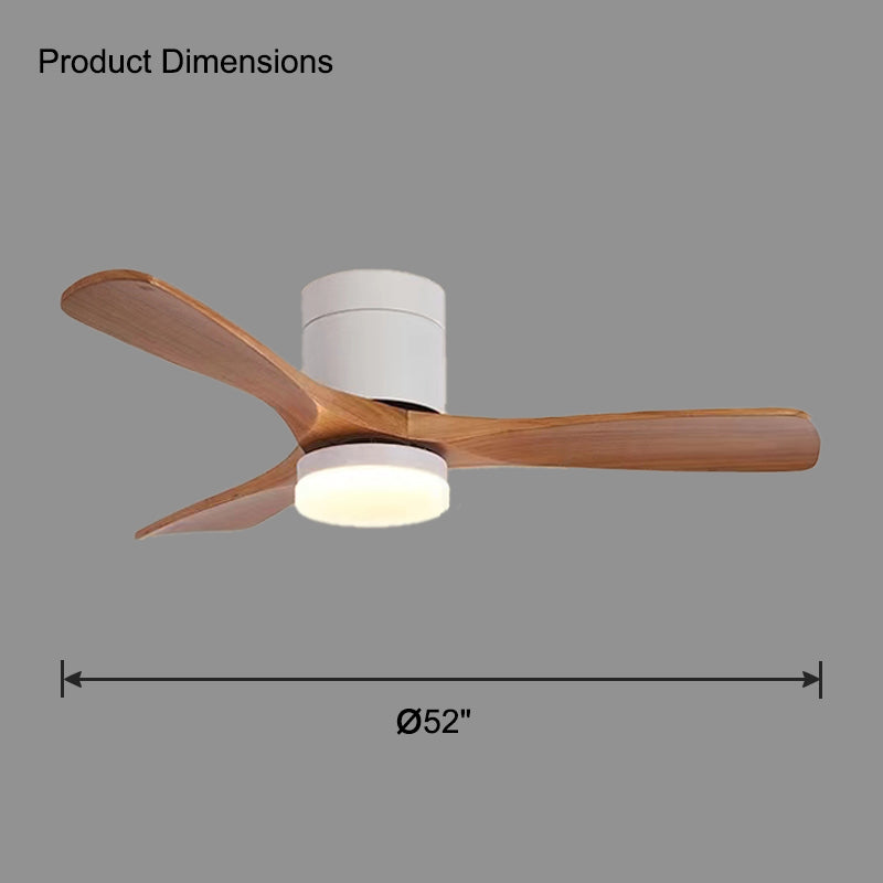 WOMO 3-Blatt-Holzflügel-Deckenventilatorlampe WM5116