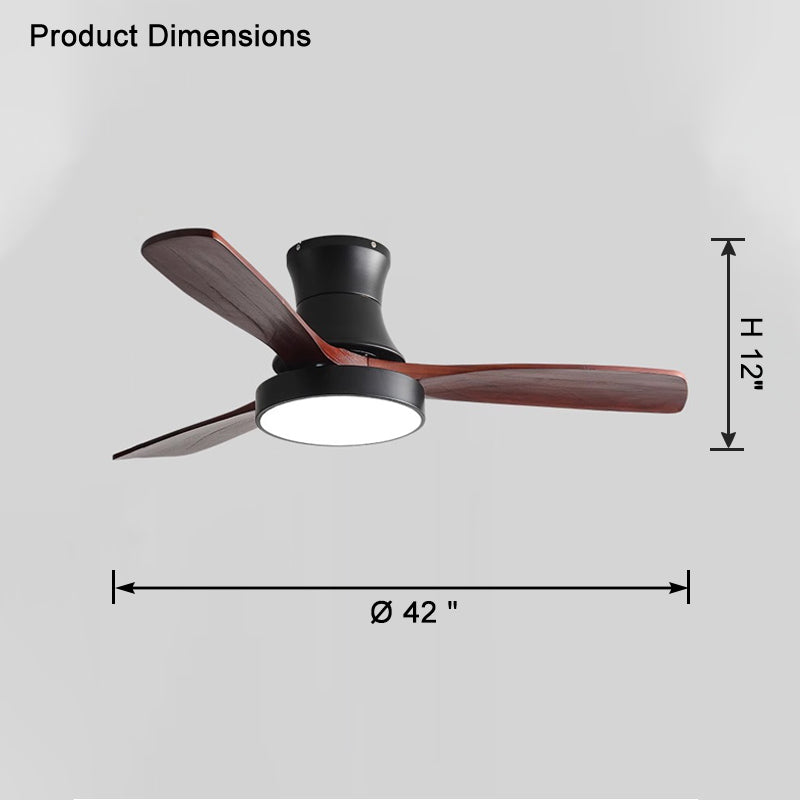 WOMO 3 Holzflügel Deckenventilator Lampe – WM5120