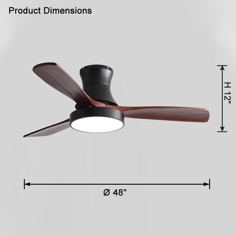 WOMO 3 Holzflügel Deckenventilator Lampe – WM5120