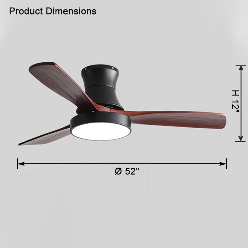 WOMO 3 Holzflügel Deckenventilator Lampe – WM5120