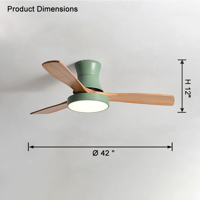 WOMO 3 Holzflügel Deckenventilator Lampe – WM5120