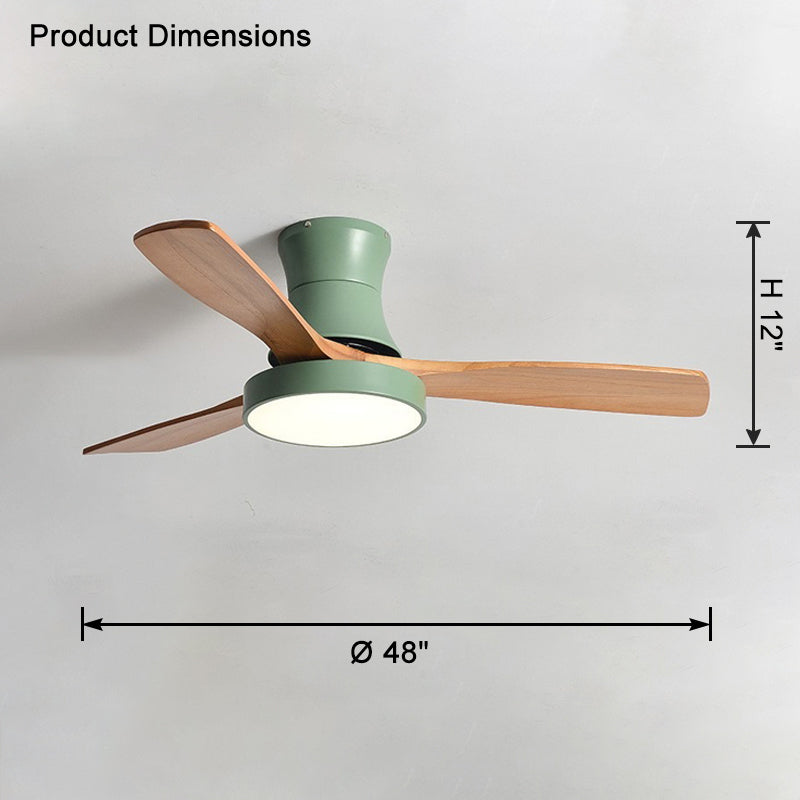WOMO 3 Holzflügel Deckenventilator Lampe – WM5120
