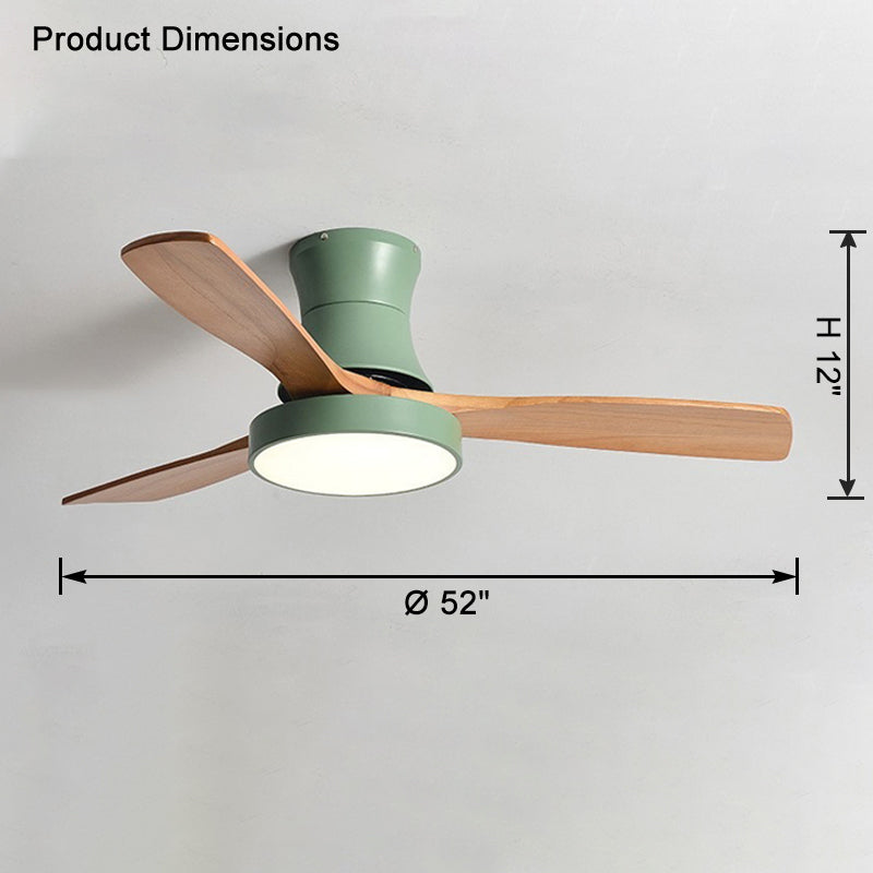 WOMO 3 Holzflügel Deckenventilator Lampe – WM5120