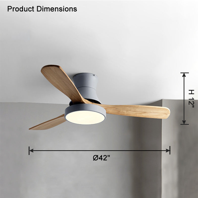 WOMO 3 Holzflügel Deckenventilator Lampe – WM5120