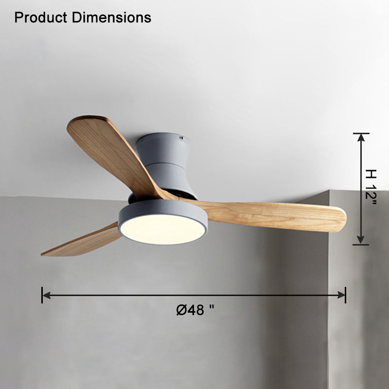 WOMO 3 Holzflügel Deckenventilator Lampe – WM5120