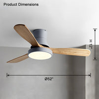 WOMO 3 Wooden Blade Ceiling Fan Lamp – WM5120