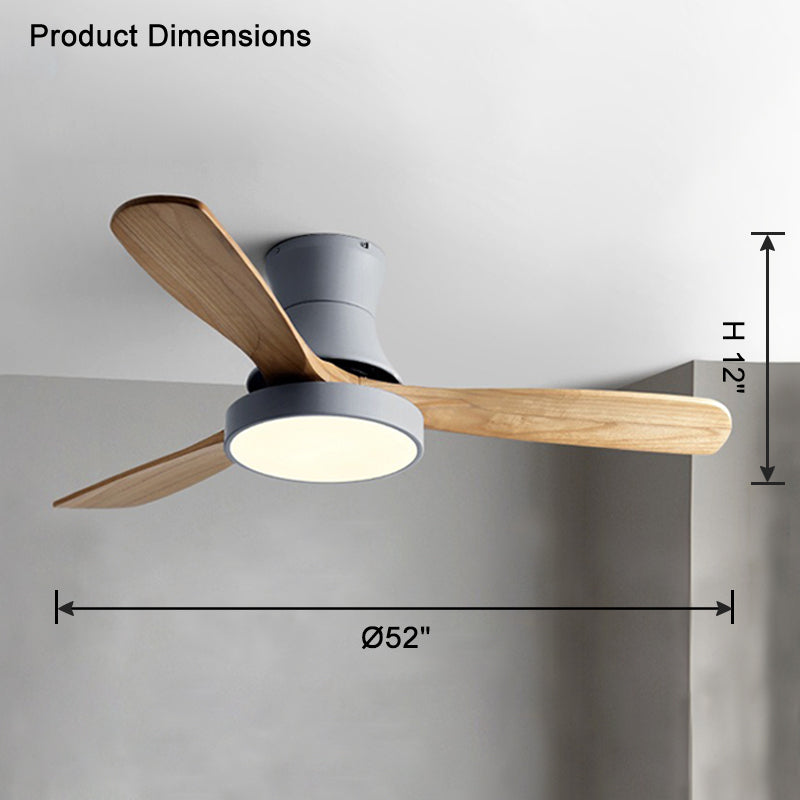 WOMO 3 Holzflügel Deckenventilator Lampe – WM5120
