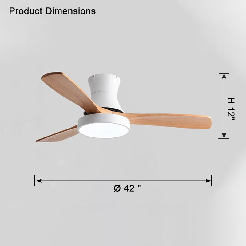 WOMO 3 Holzflügel Deckenventilator Lampe – WM5120