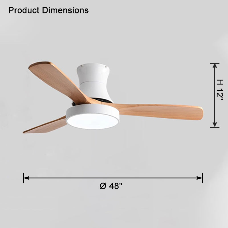 WOMO 3 Holzflügel Deckenventilator Lampe – WM5120