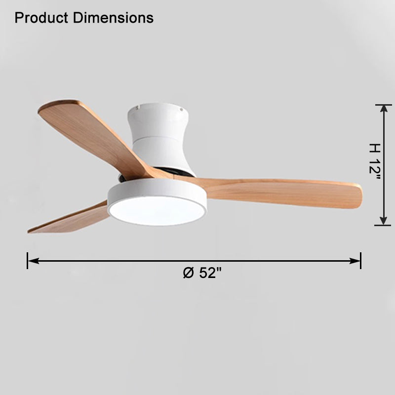 WOMO 3 Holzflügel Deckenventilator Lampe – WM5120