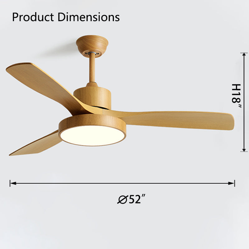 WOMO 3-Blatt-Modern-Deckenventilatorlampe-WM5123
