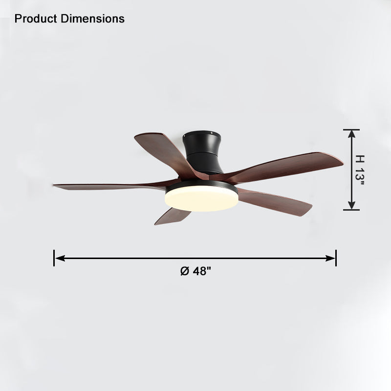 WOMO 5-Blatt-Deckenventilatorlampe, modern-WM5126
