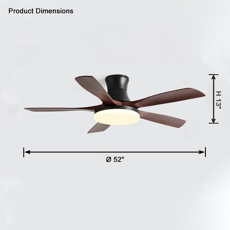 WOMO 5-Blatt-Deckenventilatorlampe, modern-WM5126