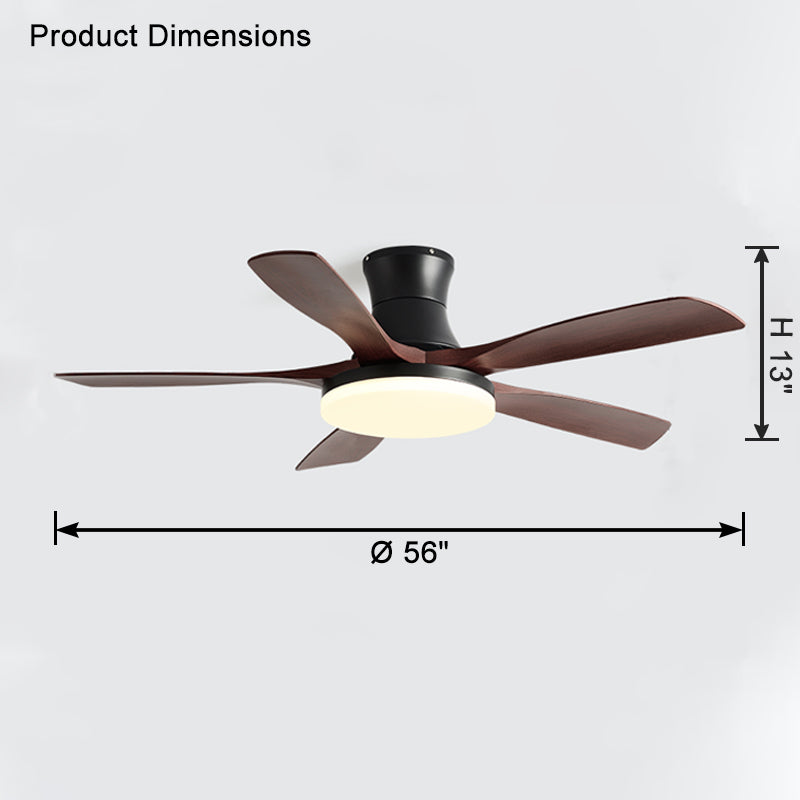 WOMO 5-Blatt-Deckenventilatorlampe, modern-WM5126