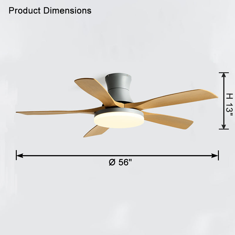 WOMO 5-Blatt-Deckenventilatorlampe, modern-WM5126