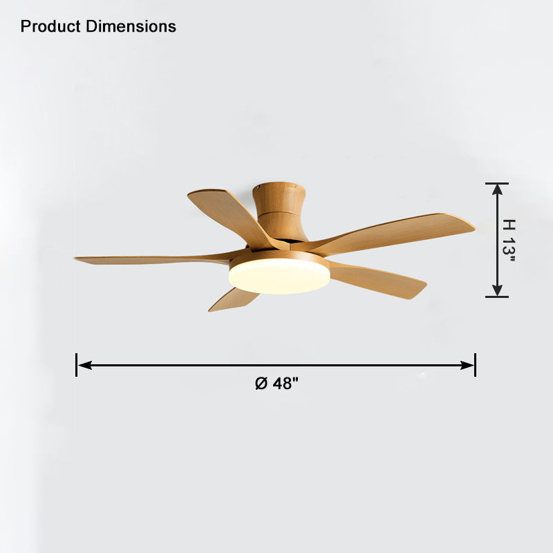 WOMO 5-Blatt-Deckenventilatorlampe, modern-WM5126