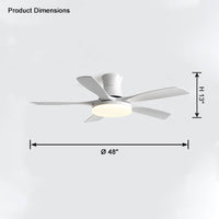 Plafonnier ventilateur 5 pales WOMO, moderne-WM5126
