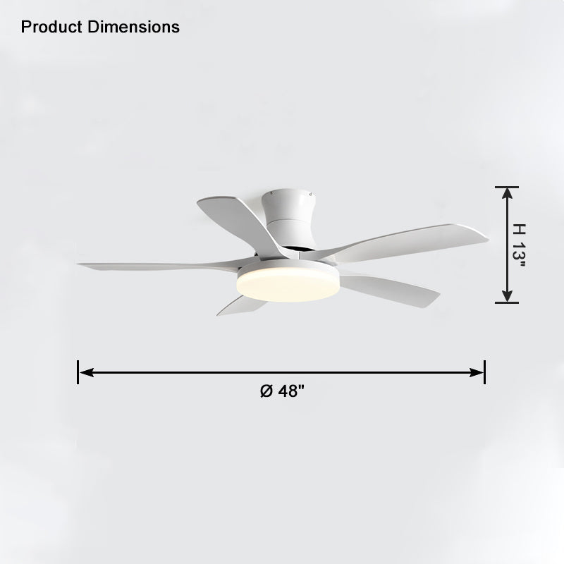 WOMO 5-Blatt-Deckenventilatorlampe, modern-WM5126