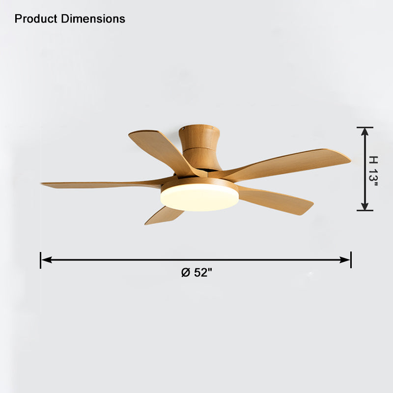 WOMO 5-Blatt-Deckenventilatorlampe, modern-WM5126