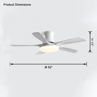 Plafonnier ventilateur 5 pales WOMO, moderne-WM5126