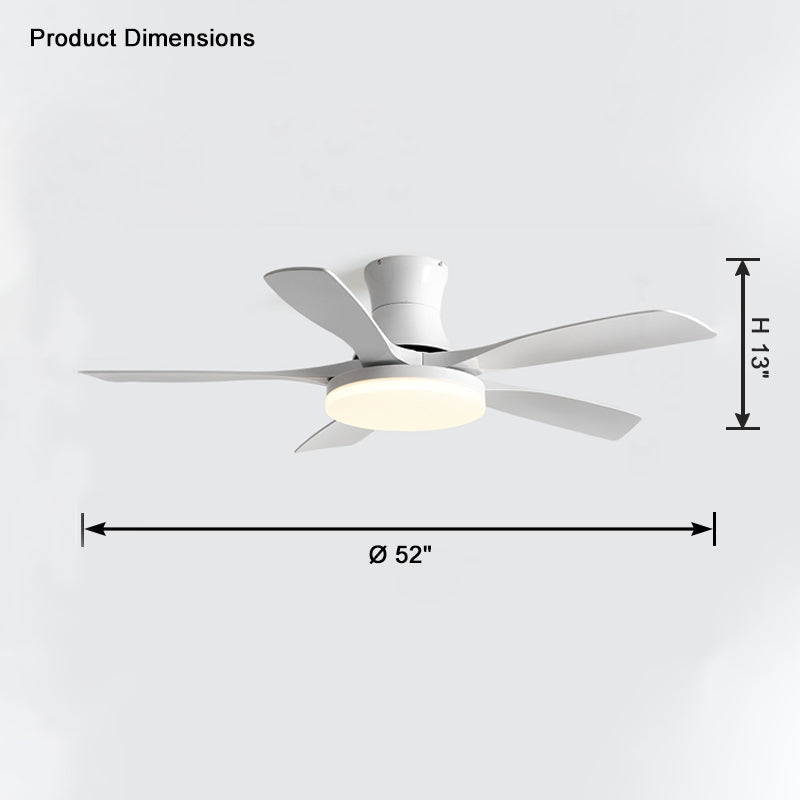WOMO 5-Blatt-Deckenventilatorlampe, modern-WM5126