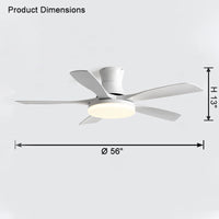 Plafonnier ventilateur 5 pales WOMO, moderne-WM5126