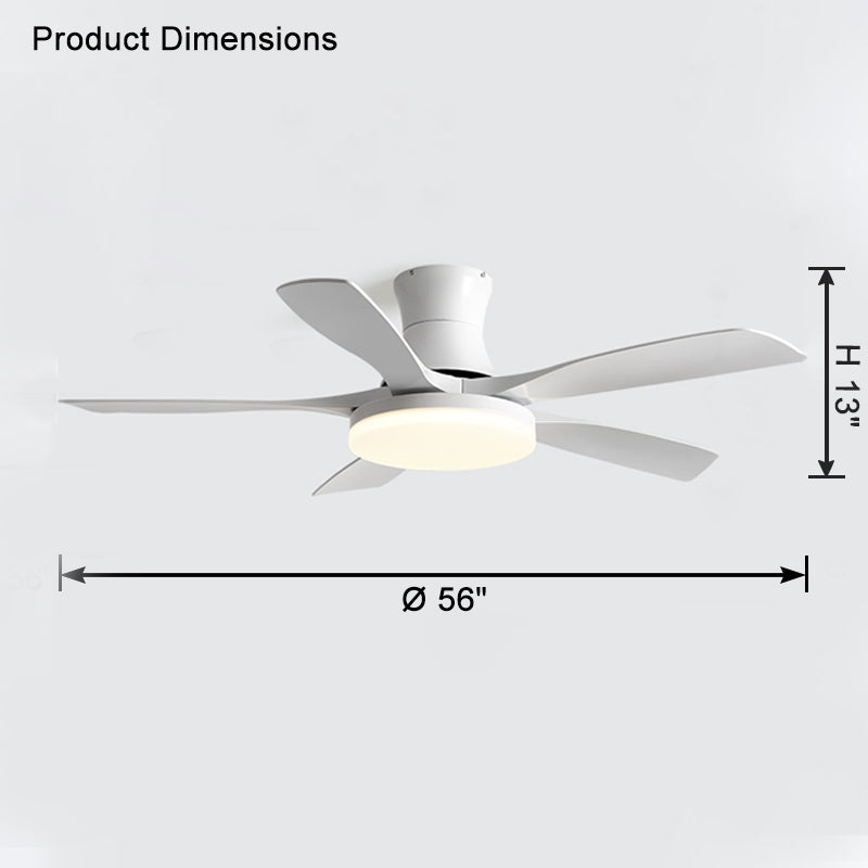 WOMO 5-Blatt-Deckenventilatorlampe, modern-WM5126