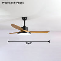 WOMO Scandi Ventilateur de plafond réversible avec lumière WM5002