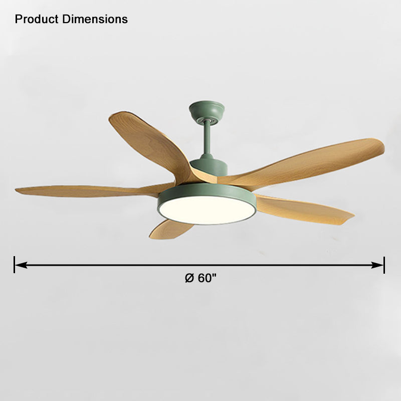 WOMO 5-Blatt-Modern-Deckenventilator-Leuchte-WM5129