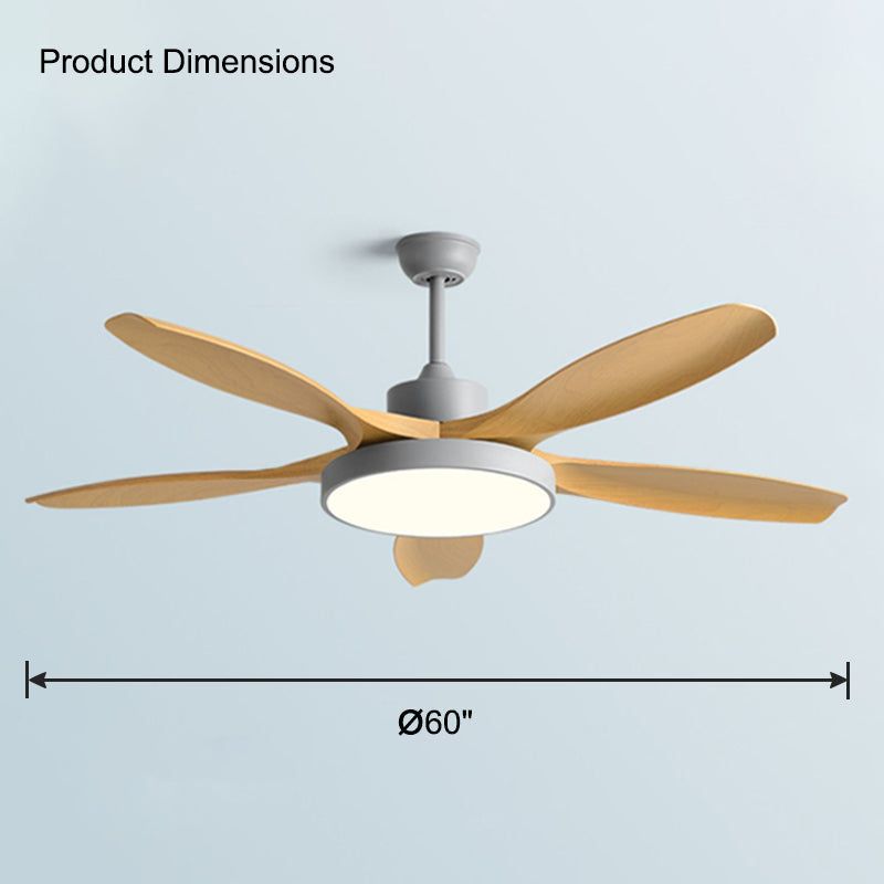 WOMO 5-Blatt-Modern-Deckenventilator-Leuchte-WM5129