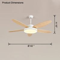 WOMO 5-Blade Modern Ceiling Fan Lamp-WM5131