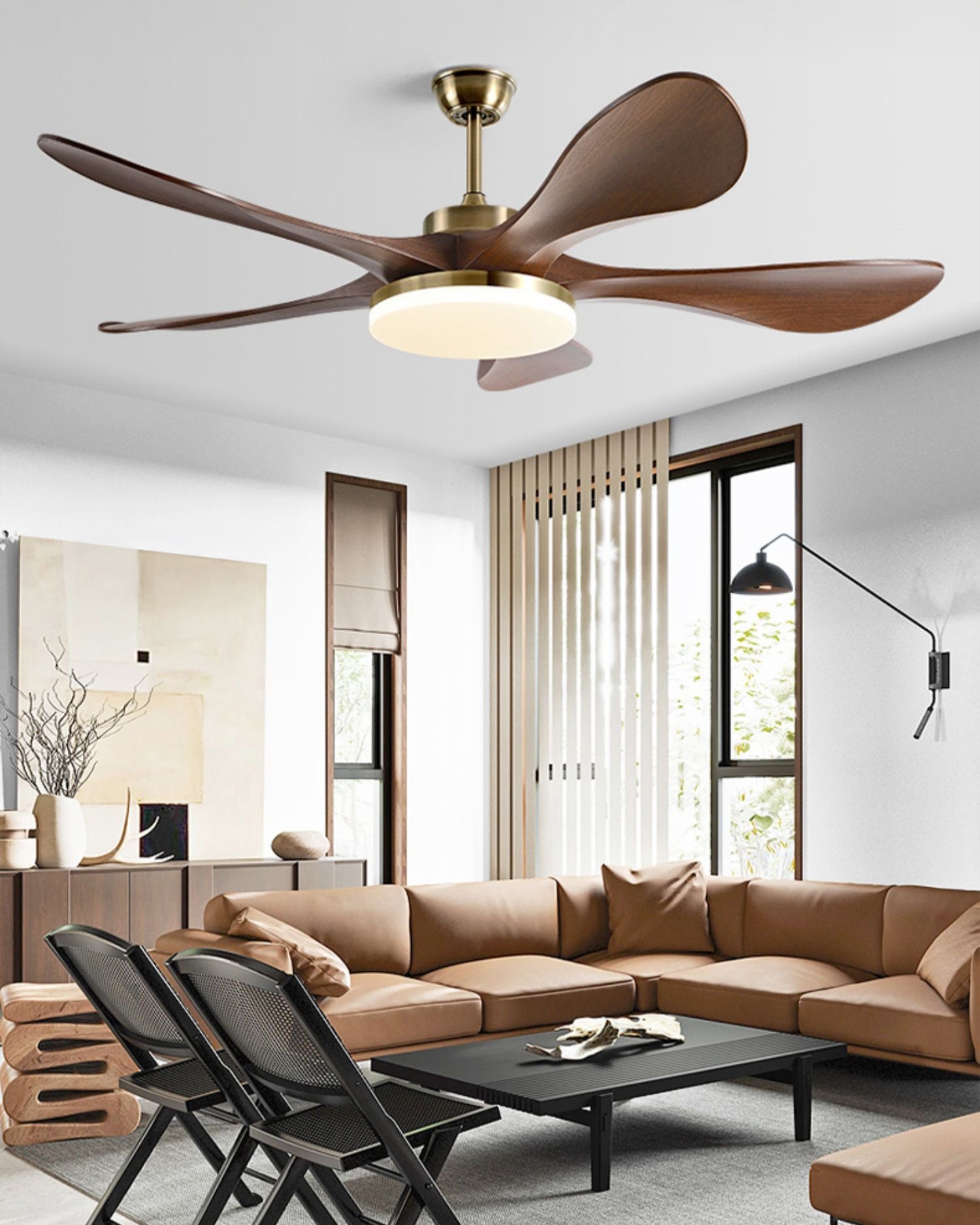 WOMO Mid-Century Modern Deckenventilatorlampe - WM5173