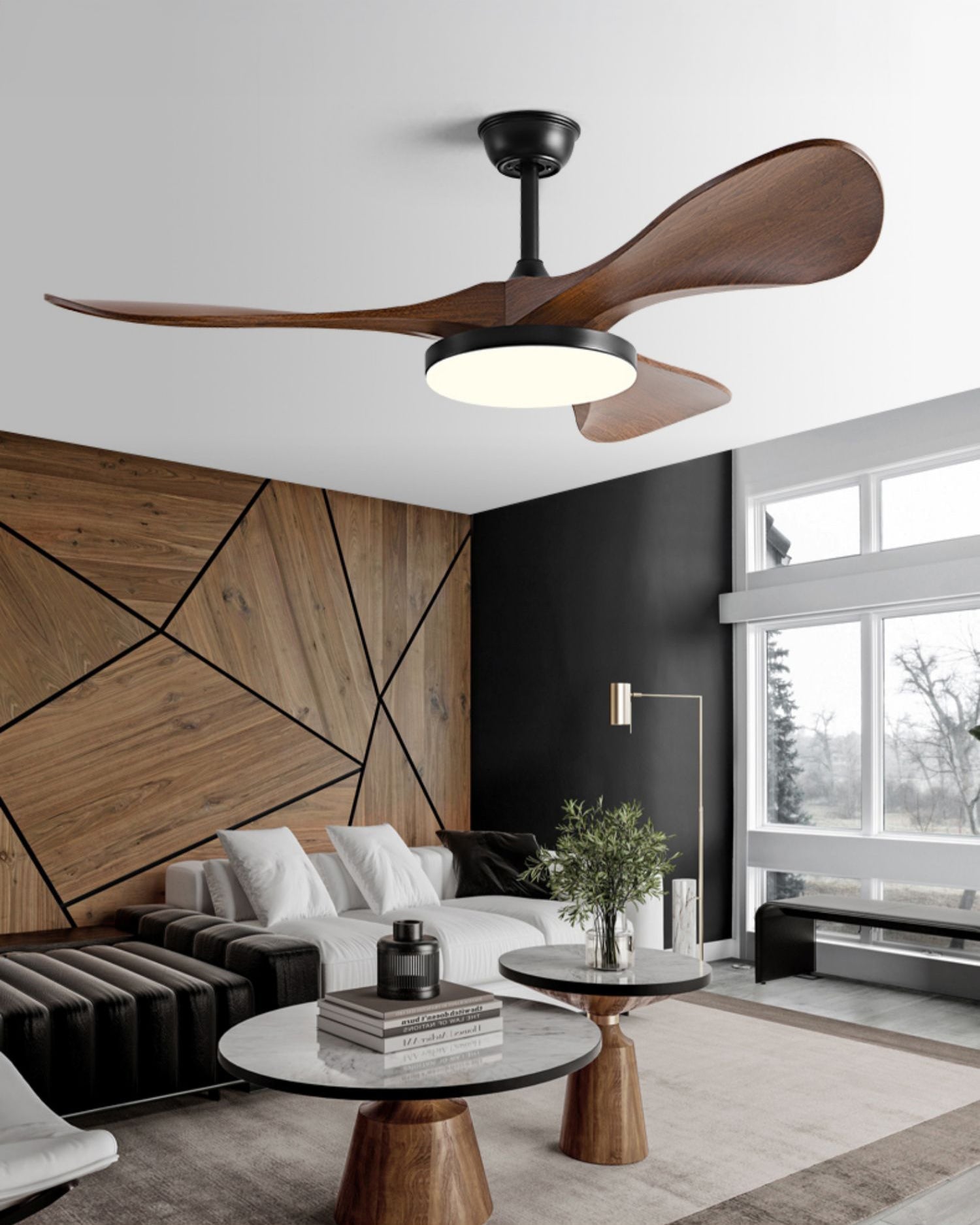 WOMO Mid-Century Modern Deckenventilatorlampe - WM5173