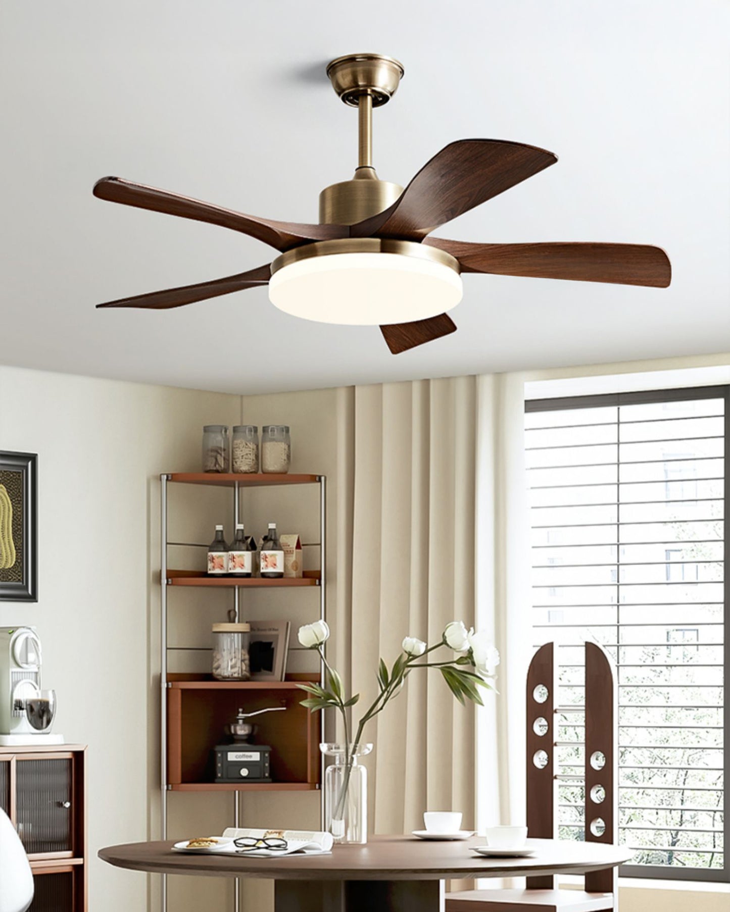 WOMO Antique Bronze Ceiling Fan Lamp - WM5183b