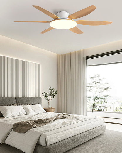 WOMO 6 Blade Low Profile Ceiling Fan with Bright Light - WM5191