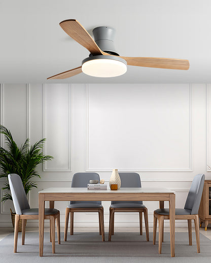 WOMO Modern Low Profile Ceiling Fan Lamp - WM5198