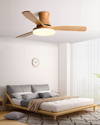 WOMO Modern Low Profile Ceiling Fan Lamp - WM5198