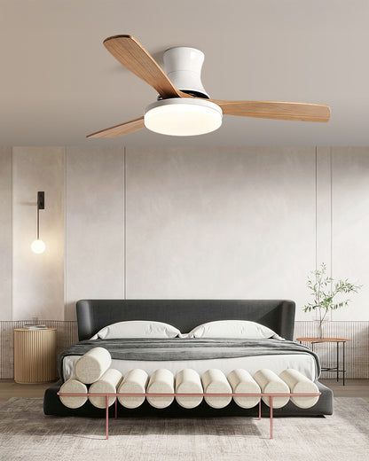 WOMO Modern Low Profile Ceiling Fan Lamp - WM5198