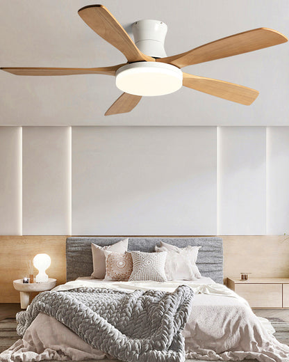 WOMO Modern Low Profile Ceiling Fan Lamp - WM5198